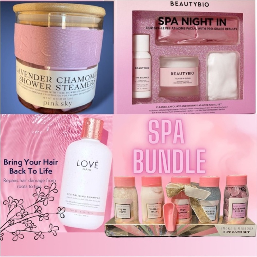 (12 pc) LUXURY SPA BUNDLE: Professional Facial Masks Steamers & Shampoo